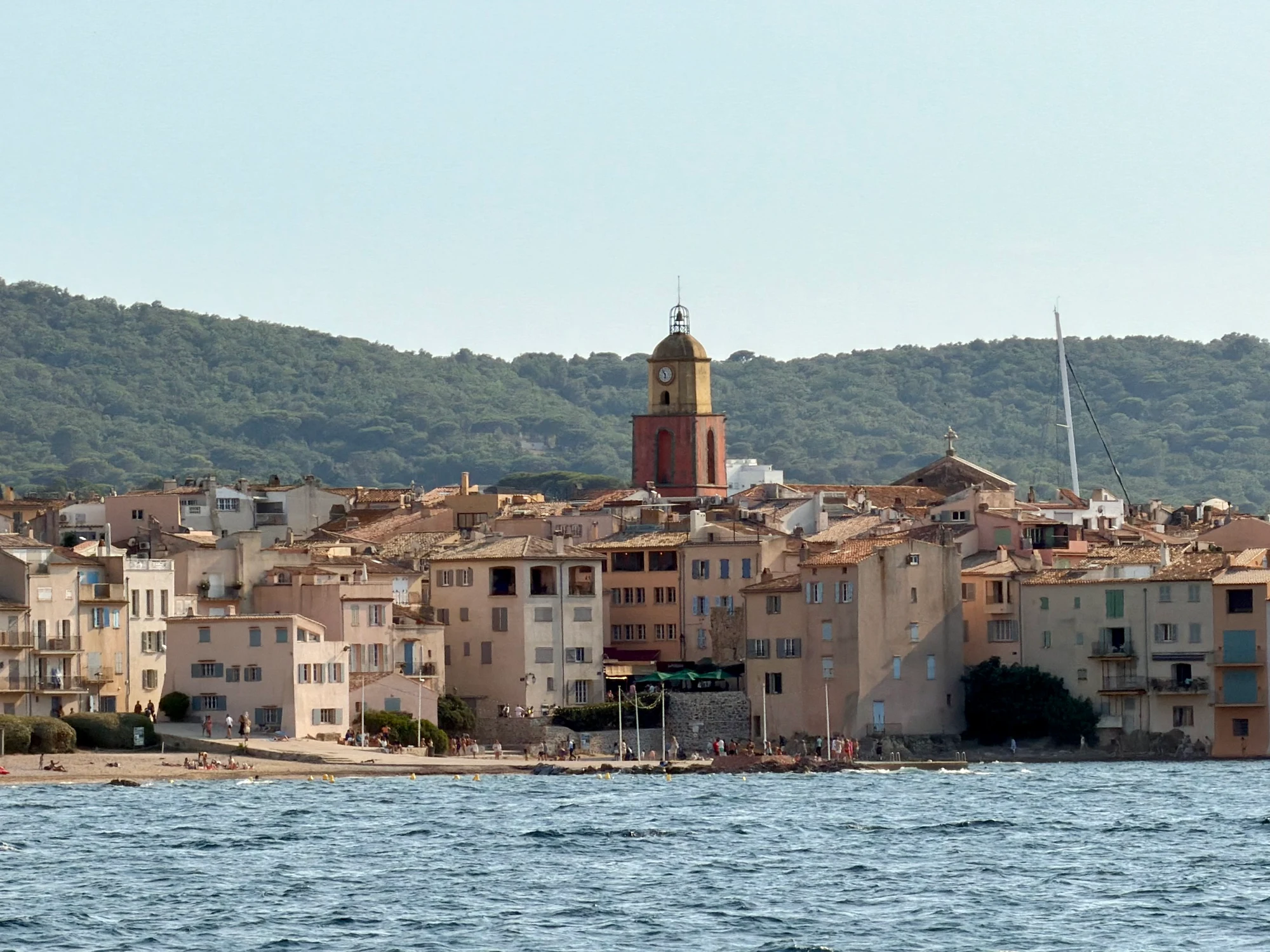 Saint-Tropez seen from the sea during one of our visits